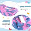 Girls Bathing Suits Long Sleeve Swimsuit Size 7-8 Years Old Pink Blue Tie Dye Stylish Rash Guard Swimwear view 3