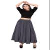 Chiffon Full Circle Ballet Skirt | Women's Sheer Flowy Dance Wrap Skirt | Belly Dance & Lyrical Performance Bottom | 30 Colors, Plus Size S-5XL Grey view 1