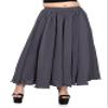 Chiffon Full Circle Ballet Skirt | Women's Sheer Flowy Dance Wrap Skirt | Belly Dance & Lyrical Performance Bottom | 30 Colors, Plus Size S-5XL Grey view 2