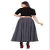 Chiffon Full Circle Ballet Skirt | Women's Sheer Flowy Dance Wrap Skirt | Belly Dance & Lyrical Performance Bottom | 30 Colors, Plus Size S-5XL Grey view 3
