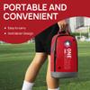 brooman Youth Adult Soccer Shoe Bag Sport Gear Waterproof Zippered Shoe Storage Organizer for Gym Golf Football Travel (Red) view 3