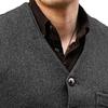 DGHM-JLMY Men's Slim Fit Herringbone Tweed Suits Vest Premium Wool Blend Waistcoat V Neck 5 Buttons Suit for Wedding (XX-Large,Dark Grey) view 2