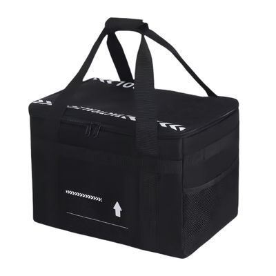 SXLINGDO Portable Camping Kitchen Cookware Bag, Travel Bag for Cooking Utensils, Outdoor Cutlery Storage Bag Tool Bag (Black), 38*27*25cm
