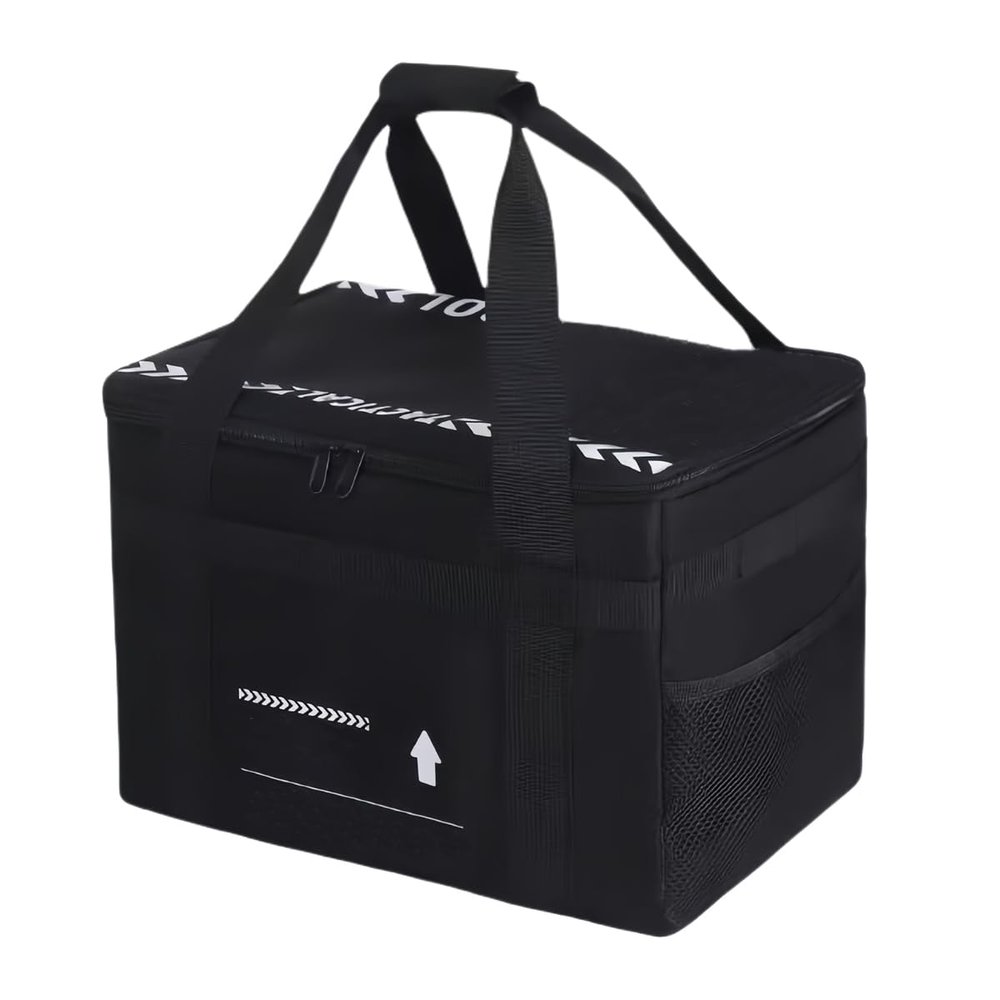 SXLINGDO Portable Camping Kitchen Cookware Bag, Travel Bag for Cooking Utensils, Outdoor Cutlery Storage Bag Tool Bag (Black), 38*27*25cm