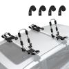 Leader Accessories Stainless Steel Folding Kayak Rack 4 PCS/Set J Bar Car Roof Rack for Canoe Surf Board SUP On Roof Top Mount on SUV, Car and Truck Crossbar with 4 pcs Tie Down Straps view 1