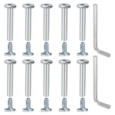 uxcell 10 Pcs Inline Skate Wheel Socket Screws, Roller Skate Replacement Accessories 1.42 x 0.24 Shaft Hex Socket Screws with 2 Pcs Installation Tools