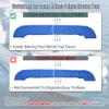 X AUTOHAUX Round Frame Bimini Top Storage Boot Cover Boat Bimini Storage Bag 600D Polyester Canvas Sun Resist Pacific Blue 97"-103" Width Universal for 3 Bow 4 Bow view 3