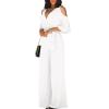 Jumpsuits for Women Dressy Wedding Guest Elegant V Neck Wide Leg Jumpsuit Bow Tie Plus Size Summer Casual Romper 2024 Rompers for Wedding Occasions Wedding Guest Jumpsuit Short Sleeve Jumpsuits view 2