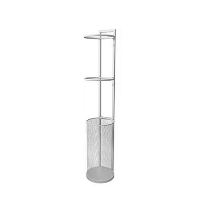 2/3 Tier Basketball Ball Storage Rack Freestanding Garage Sport Equipment Organizer with Basket Sport Ball Vertical Display Stand for Volleyball Football Basketball (Color : White, Size : 2 Layers)