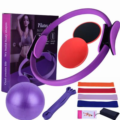 SOUUXIU Pilates Equipment for Home Workouts Pilates Ring and Ball Set Resistance Bands & More Perfect for Home Pilates Equipment