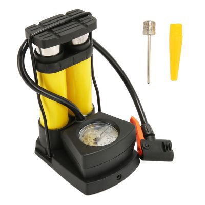 Aramox Double Foot Pump, Quick, Efficient Air Inflation, Portable Bike Floor Pump, Ideal for Tires & Cars, Aramoxnwdexmka4t
