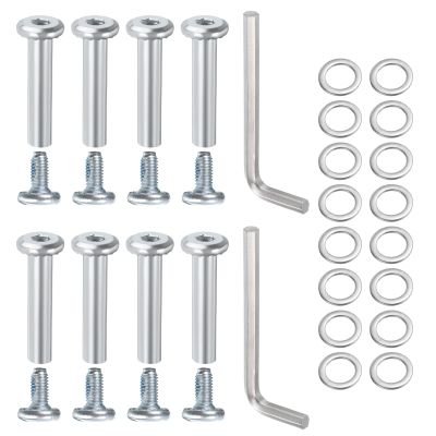 uxcell 8 Pcs Inline Skate Wheel Socket Screws, Roller Skate Replacement Accessories 1.12 x 0.24 Shaft Hex Socket Screws with 2 Pcs Installation Tools