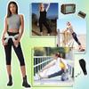 4 Pack Capri Leggings for Women - High Waisted Tummy Control Soft No See-Through Black Yoga Pants for Athletic Workout view 3
