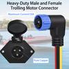 50A Trolling Motor Plug Receptacle Set,Trolling Motor Plugs for Minn Kota Marine Boat Down Rigger Fishing Reel,Male & Female Watertight Quick Connect 12V/24V/36V/48V 3-Wire 8 Gauge view 2