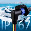 50A Trolling Motor Plug Receptacle Set,Trolling Motor Plugs for Minn Kota Marine Boat Down Rigger Fishing Reel,Male & Female Watertight Quick Connect 12V/24V/36V/48V 3-Wire 8 Gauge view 4