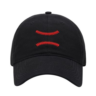 Baseball Cap Men Women Baseball Stitches Embroidered Unisex Classic Adjustable Strapback Dad Hat (7 1/2,Black)
