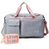 Small Gym Bag for Women, Waterproof Travel Duffle Bag Carry On Weekender Bag with Shoe Compartment & Wet Pocket, Gym Tote Bag for Travel, Workout, Sport view 1