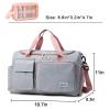 Small Gym Bag for Women, Waterproof Travel Duffle Bag Carry On Weekender Bag with Shoe Compartment & Wet Pocket, Gym Tote Bag for Travel, Workout, Sport view 4