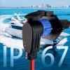Trolling Motor Plugs for Minn Kota,50A Trolling Motor Plug Receptacle Set for Marine Boat Down Rigger Fishing Reel,2-Wire 8 Gauge Male & Female Watertight Quick Connect 12V/24V/36V/48V view 4
