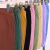 EISHOW Toddler Cotton Linen Trousers Summer Kids Baby Girls Boys Soft Solid Casual Fall Harem Long Pants for 1-8 Years (4-5T,Pink) view 2