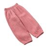 EISHOW Toddler Cotton Linen Trousers Summer Kids Baby Girls Boys Soft Solid Casual Fall Harem Long Pants for 1-8 Years (4-5T,Pink) view 3