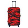 ADovz Red Black Camouflage Travel Luggage Cover Washable Suitcase Cover Fashion Stretch Suitcase Protector Cover Anti-Scratch Baggage Covers Fits 25-28 Inch Luggage view 1