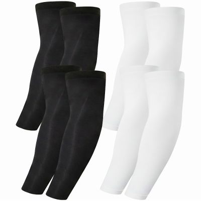 Xeoxarel 4 Pairs UV Sun Protection Arm Sleeves - Tattoo Cover Up - UPF 50 Sports Compression Cooling Sleeve for Men & Women