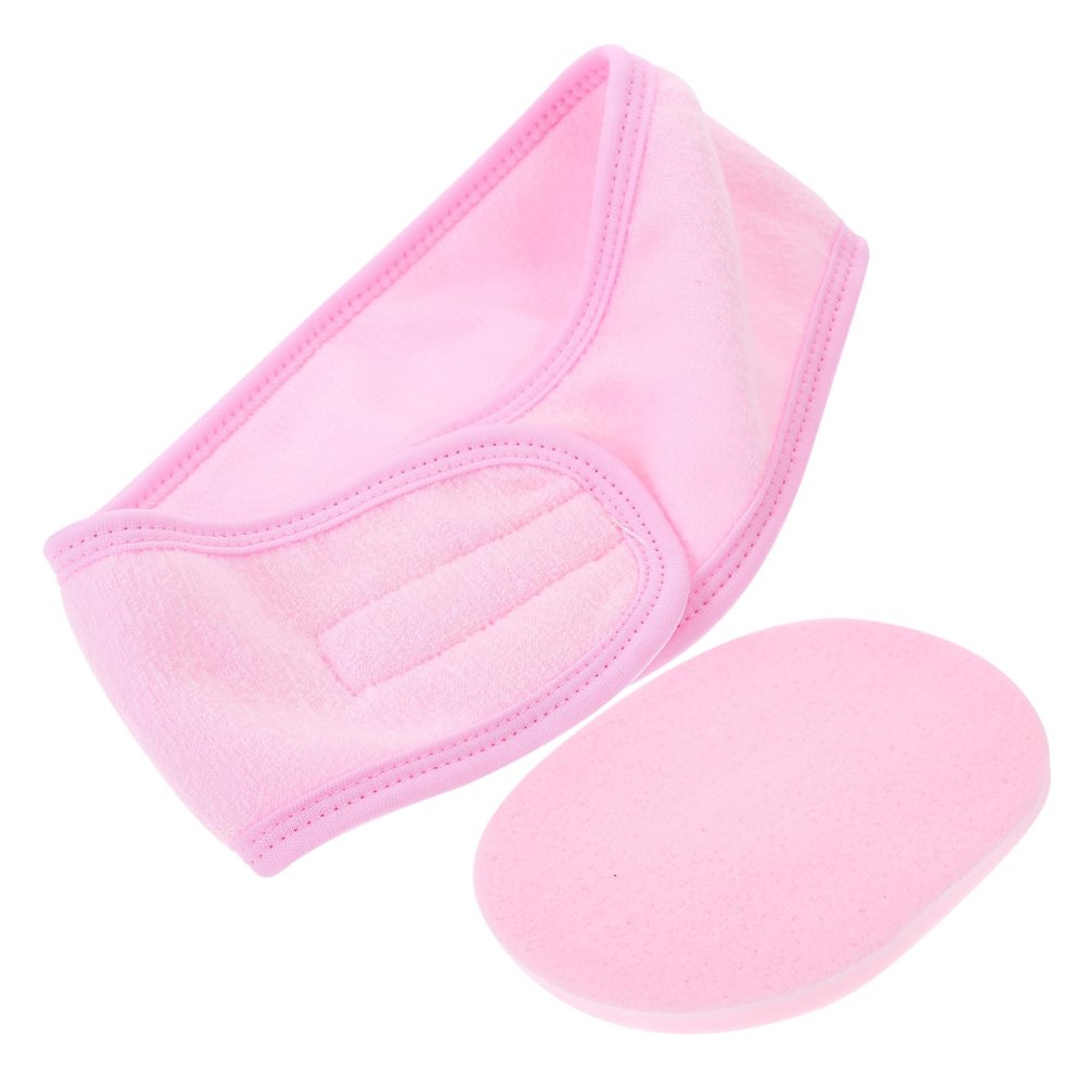 FRCOLOR 4sets Facial Headband and Makeup Sponge for Washing and Lightweight Spa Headband for Women Versatile Hair Band for Skincare Yoga and Makeup Application