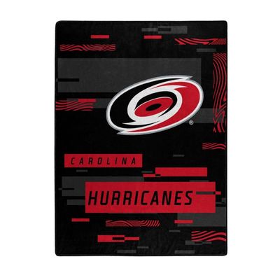 NORTHWEST Company NHL Digitize Design Plush Raschel Thow Blanket, 60"x80" (Carolina Hurricanes)
