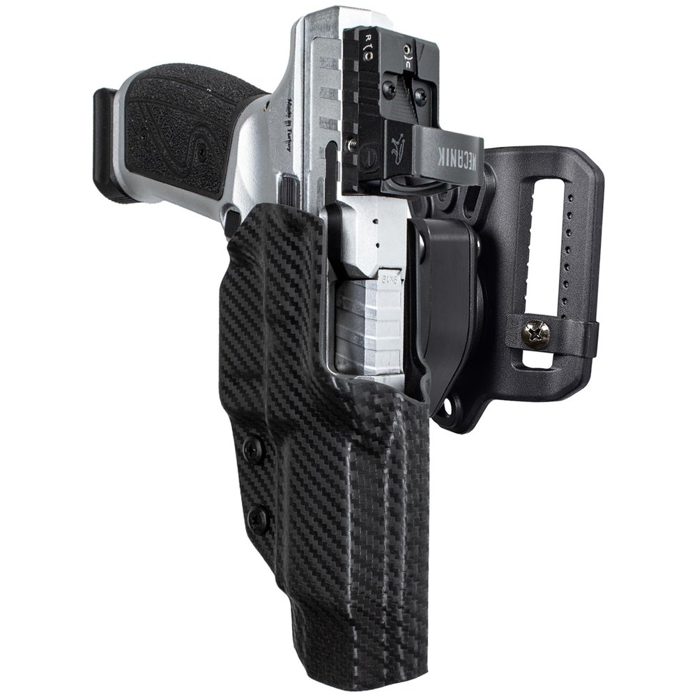 OWB Quick Release Belt Loop Holster fits Canik SFX Rival-S (Left-Hand Draw, Carbon Fiber)