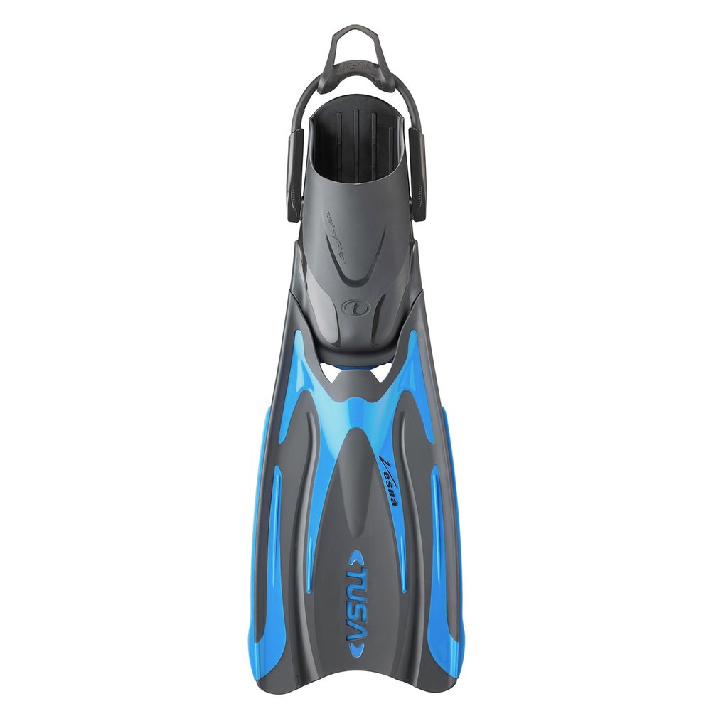 TUSA SF-0116 Vesna Scuba Diving Fins with Bungee Strap, Large-X-Large, Fishtail Blue