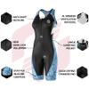 SLS3 Triathlon Suits Women  Sleeveless Trisuit Women - Premium FX Fabric, Tri Suit Womens Triathlon Suit, No Shelf Bra (Blue Rose, X-Small) view 2