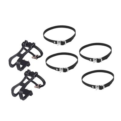 POPETPOP 1set Convenient Wear-Resistant Bike Toe Clips Replaceable Pedal Straps for and Road Toe Cages for Enhanced Control and Performance