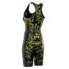 SLS3 Triathlon Suits Women  Sleeveless Trisuit Women - Premium FX Fabric, Tri Suit Womens Triathlon Suit, No Shelf Bra (Primrose Outline, X-Small) view 2