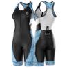 SLS3 Triathlon Suits Women Sleeveless Trisuit Women - Premium FX Fabric, Tri Suit Womens Triathlon Suit, No Shelf Bra (Blue Rose, Small) view 1