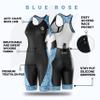 SLS3 Triathlon Suits Women Sleeveless Trisuit Women - Premium FX Fabric, Tri Suit Womens Triathlon Suit, No Shelf Bra (Blue Rose, Small) view 3