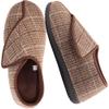 EUROPEAN SOFTEST Mens Extra Wide Tartan Slippers with Adjustable Side Opening, Memory Foam Cushioning, Warm Fleece Lining, Indoor/Outdoor Non-Slip Sole, Comfort for Wide or Sensitive Feet view 1