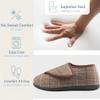 EUROPEAN SOFTEST Mens Extra Wide Tartan Slippers with Adjustable Side Opening, Memory Foam Cushioning, Warm Fleece Lining, Indoor/Outdoor Non-Slip Sole, Comfort for Wide or Sensitive Feet view 2