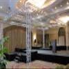 Stage Skirt, Black Stage Skirting Box Pleat, Any Length and Height, Polyester (Box Pleat, 16ft Length x 24in Height) view 3