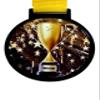 10 Pack of Large 2.25 Inch 1st Place Winner Champion Trophy Cup Award Medals with Attached Neck Ribbons Medal Trophies Gift Prize Team Black Gold Star UV First Participant Player Event Gold Victory view 1