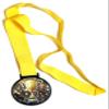 10 Pack of Large 2.25 Inch 1st Place Winner Champion Trophy Cup Award Medals with Attached Neck Ribbons Medal Trophies Gift Prize Team Black Gold Star UV First Participant Player Event Gold Victory view 3