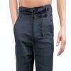 short fin Men's Drawstring Linen Pants (Black 42x30 L8022) view 3