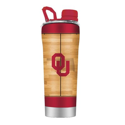 Gametime Sidekicks Oklahoma 20oz Shaker Tumbler - Officially Licensed, 18/8 Stainless Steel, Double-walled, Vacuum-insulated, UV LED Printed Logos, Stays Hot/Cold - Basketball Court