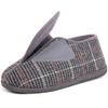 EUROPEAN SOFTEST Mens Extra Wide Tartan Slippers with Adjustable Side Opening, Memory Foam Cushioning, Warm Fleece Lining, Indoor/Outdoor Non-Slip Sole, Comfort for Wide or Sensitive Feet view 4
