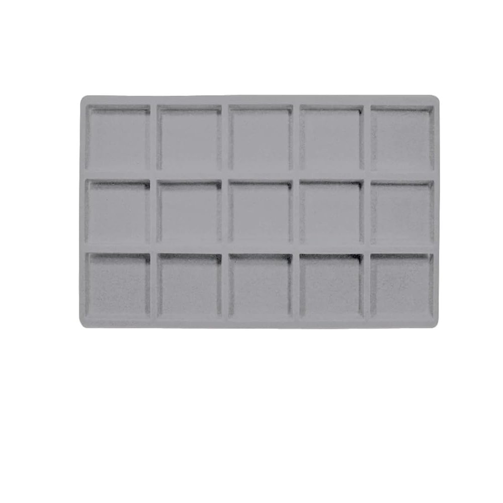 5 Pc 15 Compartment Display Tray Inserts (Gray)