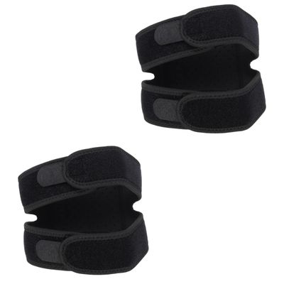 FOMIYES 2pcs Knee Support Brace Patella Kneepad Sports Breathable Comfortable Pain Relief Fitness Elastic