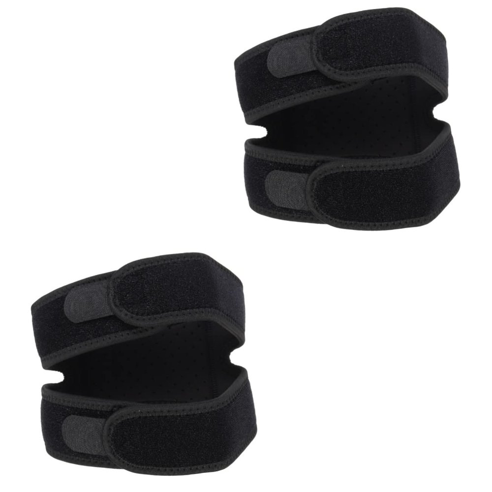 FOMIYES 2pcs Knee Support Brace Patella Kneepad Sports Breathable Comfortable Pain Relief Fitness Elastic