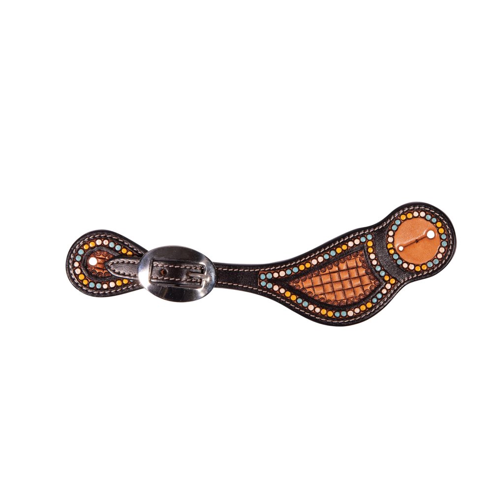 Professional's Choice Spur Strap Multi-Colored Dot Border Women