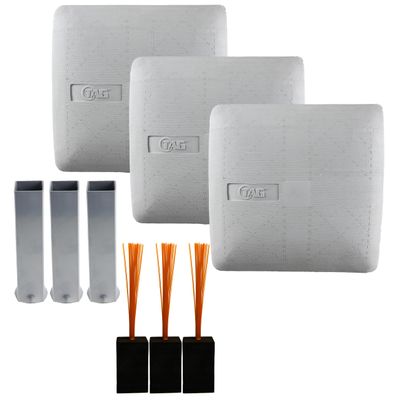 TAG Baseball Official Base Set, Set of 3 Bases with Waffle Bottoms, Plugs, and Receptacles