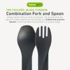 humangear GoBites Uno | Travel & Camping Utensils | Portable & Convertible Dining Ware | Multi-Functional Spork, Black Titanium view 2